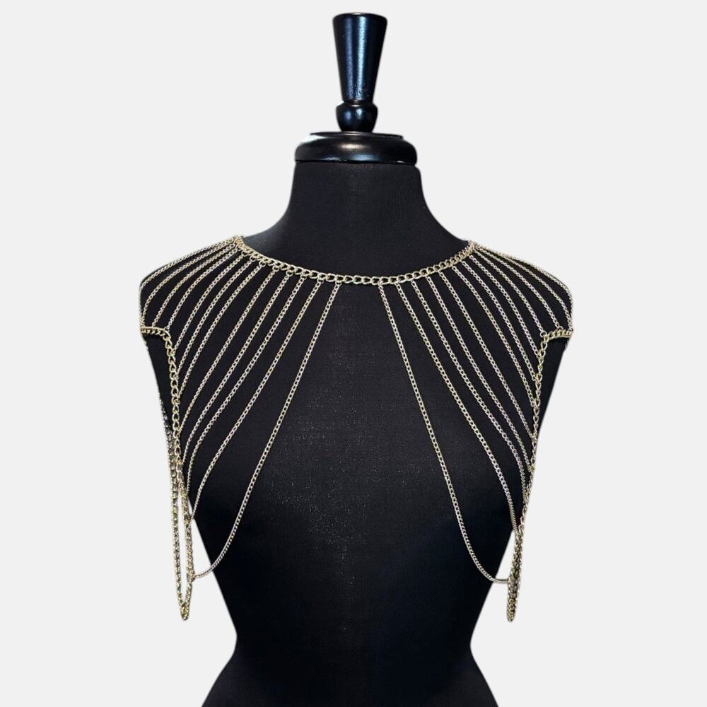 Multi Layer Gold Metal Body Elegant Chain